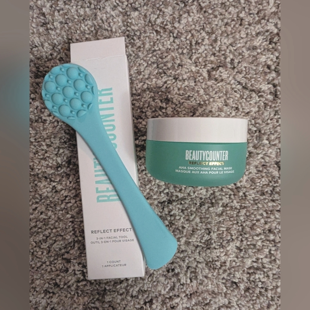 Beautycounter Mini Reflect Effect AHA Mask and 3-in-1 Facial Tool Bundle NEW